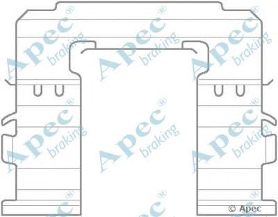 APEC BRAKING kit1141 -  Комплектующие, тормозные колодки